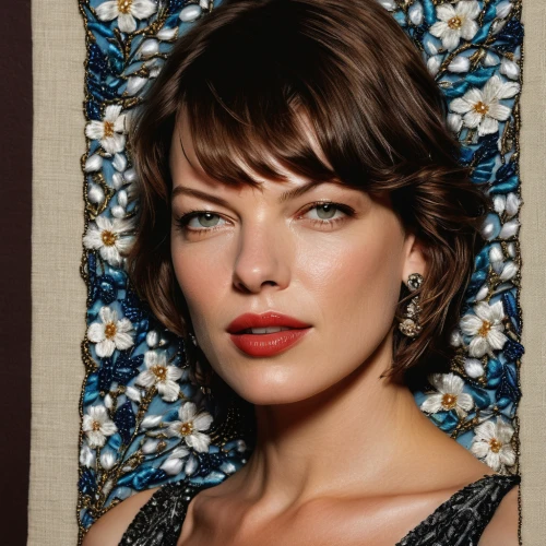 colorpoint shorthair,mazarine blue,retouching,portrait background,glitter fall frame,flower fabric,tapestry,great gatsby,female model,image editing,art deco frame,flapper,jeweled,women's accessories,beautiful bonnet,gena rolands-hollywood,beautiful model,retouch,photo book,asymmetric cut,Photography,General,Natural