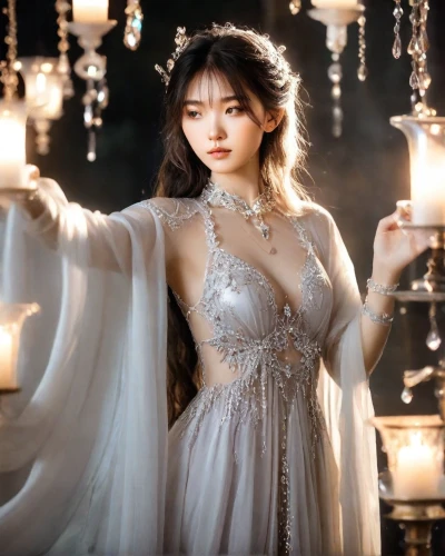 ethereal,white rose snow queen,ice princess,fairy queen,hanbok,queen of the night,the snow queen,silver wedding,a princess,bridal dress,wedding dress,seo,ice queen,mt seolark,porcelain doll,white winter dress,enchanting,wedding gown,elegant,goddess