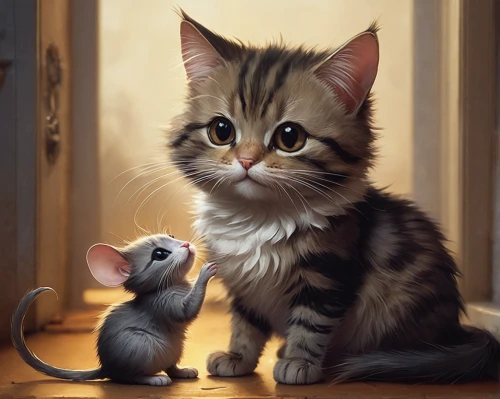 cat and mouse,tom and jerry,mouse,mice,cute animals,cute cat,ratatouille,kitten,cute cartoon character,vintage mice,cute cartoon image,computer mouse,kittens,little cat,cute animal,small animals,little boy and girl,pet,cartoon cat,kawaii animals,Conceptual Art,Fantasy,Fantasy 11