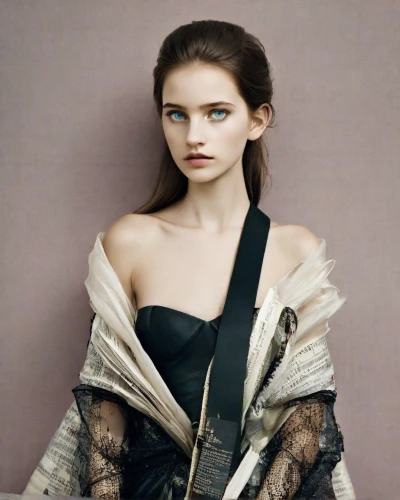 elegant,pale,french silk,vogue,vanity fair,elegance,bolero jacket,tulle,scarf,embellished,valentino,drape,girl in cloth,torn dress,woven fabric,young woman,raw silk,editorial,shoulder length,liberty cotton