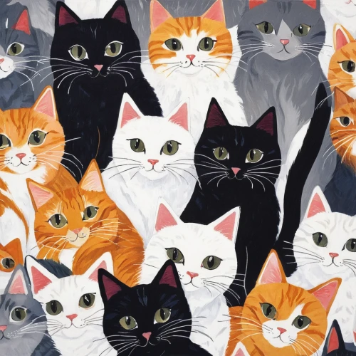 seamless pattern,cat vector,seamless pattern repeat,cat drawings,vector pattern,cat supply,vintage cats,cats,background pattern,felines,wrapping paper,animal stickers,cattles,cat lovers,cat family,cartoon cat,spayed,christmas wrapping paper,my clipart,digital background,Illustration,Japanese style,Japanese Style 09