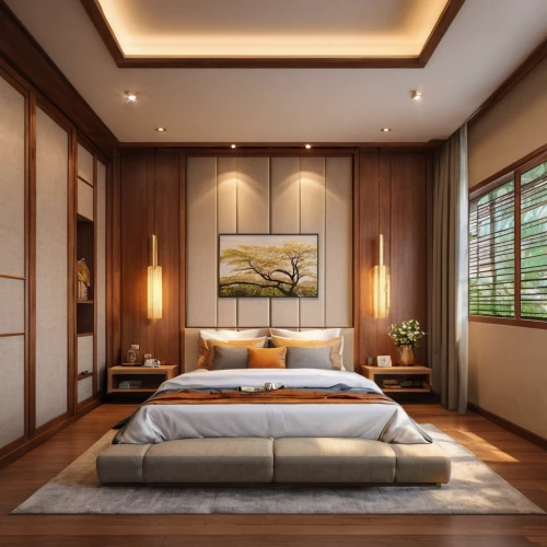 japanese-style room,modern room,sleeping room,bedroom,room divider,3d rendering,guest room,canopy bed,great room,contemporary decor,interior modern design,modern decor,bamboo curtain,interior decoration,wooden wall,smart home,patterned wood decoration,render,danish room,ryokan,Photography,General,Natural