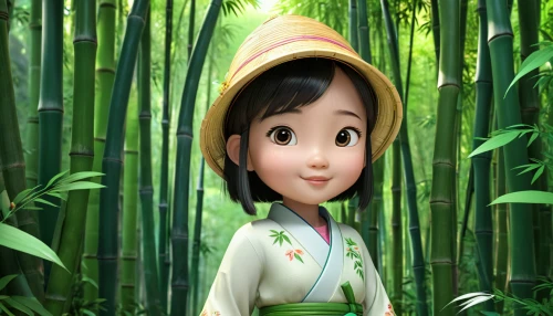 bamboo,bamboo shoot,agnes,hawaii bamboo,bamboo forest,cute cartoon character,bamboo plants,mulan,lucky bamboo,anime 3d,disney character,cute cartoon image,animated cartoon,viet nam,siu mei,jasmine blossom,rou jia mo,jasmine,bamboo scissors,lemongrass,Unique,3D,3D Character