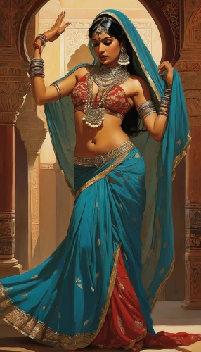 radha,sari,indian art,belly dance,indian woman,orientalism,ethnic dancer,jaya,indian bride,ancient costume,woman playing,sultana,indian girl,tarhana,khenti,persian,cleopatra,dancer,dulzaina,kamini,Illustration,American Style,American Style 08