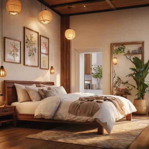 bedroom,loft,canopy bed,modern decor,soft furniture,wooden beams,contemporary decor,japanese-style room,modern room,table lamps,guest room,interior decor,bed frame,sleeping room,home interior,interior decoration,danish furniture,interior design,great room,guestroom,Photography,General,Commercial