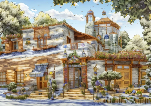 korean village snow,wooden houses,alpine village,winter house,townhouses,winter village,aurora village,ski resort,house in the mountains,houses clipart,house in the forest,palo alto,mountain settlement,holiday villa,house in mountains,snow roof,country house,traditional house,victorian house,country estate