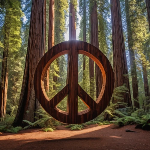 peace symbols,redwoods,circle around tree,wooden rings,extinction rebellion,peace sign,peace,stargate,wooden wheel,knothole,mother earth statue,dharma wheel,inner peace,eco,arbor day,mother earth,hippie time,hippie,zen,redwood tree,Photography,General,Natural