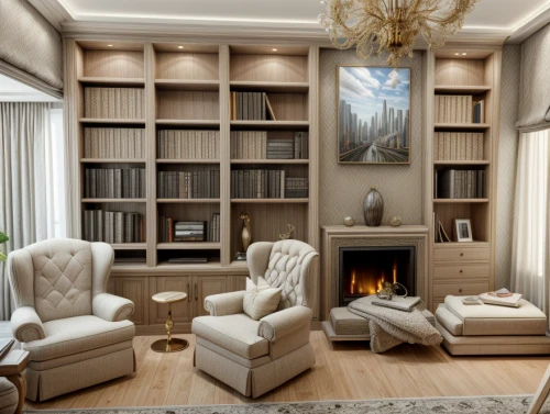 bookshelves,livingroom,luxury home interior,family room,modern living room,sitting room,entertainment center,living room,search interior solutions,bookcase,apartment lounge,interior modern design,interior design,great room,3d rendering,interior decoration,bonus room,fire place,reading room,contemporary decor