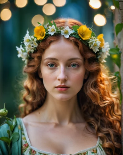 girl in a wreath,girl in flowers,beautiful girl with flowers,flower crown,spring crown,faery,fae,merida,laurel wreath,faerie,floral wreath,flower crown of christ,flower fairy,elven flower,flower garland,garden fairy,jessamine,wreath of flowers,blooming wreath,green wreath,Photography,General,Commercial