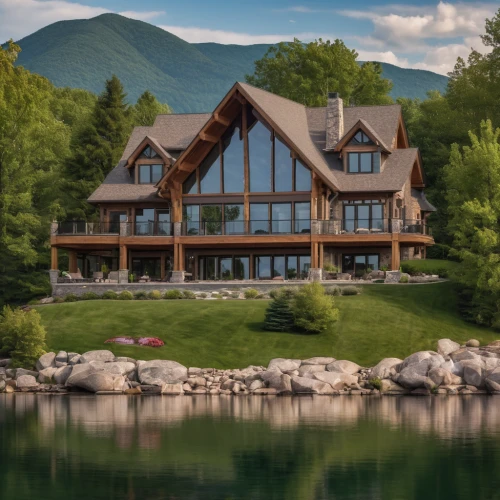 house with lake,house by the water,house in the mountains,house in mountains,the cabin in the mountains,chalet,log home,boathouse,summer cottage,beautiful home,luxury home,luxury property,boat house,lake view,pool house,new england style house,idyllic,log cabin,wooden house,summer house,Photography,General,Natural