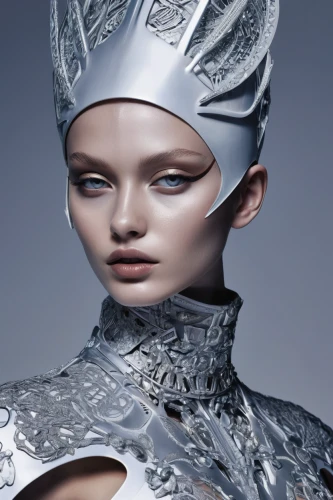 aluminium foil,ice queen,aluminum foil,artificial hair integrations,silvery,silver,the snow queen,silver lacquer,aluminum,ice princess,suit of the snow maiden,silver surfer,humanoid,crystalline,foil,silvery blue,designer dolls,metallic feel,fashion dolls,ice crystal,Photography,Fashion Photography,Fashion Photography 01