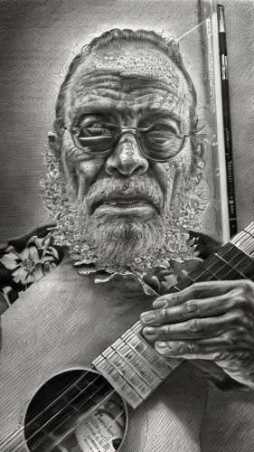 cavaquinho,merle black,bouzouki,charango,merle,bağlama,itinerant musician,charcoal drawing,guitar player,guitar,bapu,slide guitar,musician,guitar solo,luthier,michelangelo,jazz guitarist,pencil art,banjo guitar,buskin,Art sketch,Art sketch,Ultra Realistic