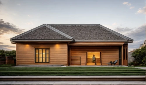 timber house,wooden house,smart home,house shape,grass roof,folding roof,wooden facade,floorplan home,residential house,bungalow,wooden decking,turf roof,wooden roof,archidaily,roof tile,log cabin,wooden sauna,straw roofing,cube house,frame house,Architecture,Villa Residence,Modern,Organic Modernism 2
