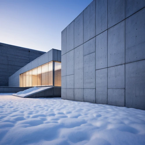 snow roof,exposed concrete,snow house,winter house,snow shelter,archidaily,futuristic art museum,concrete wall,dunes house,glass facade,snow landscape,cubic house,frosted glass pane,chancellery,concrete construction,modern architecture,japanese architecture,frosted glass,snowhotel,ice wall,Photography,General,Commercial