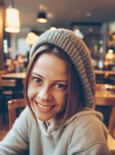 woman at cafe,girl wearing hat,beanie,swedish german,women at cafe,woman drinking coffee,a girl's smile,knit hat,fika,the girl's face,the hat-female,girl in a long,girl with bread-and-butter,girl with cereal bowl,girl with speech bubble,barista,woman portrait,attractive woman,beautiful young woman,woman eating apple