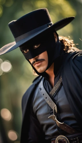 guy fawkes,musketeer,puy du fou,athos,iron mask hero,black hat,matador,leather hat,cosplay image,masked man,ledger,bandit theft,male mask killer,cowboy action shooting,steel helmet,equestrian helmet,with the mask,without the mask,wearing a mandatory mask,gunfighter,Photography,General,Cinematic