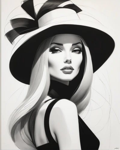 fashion illustration,black hat,panama hat,woman's hat,drawing mannequin,leather hat,the hat-female,sun hat,pointed hat,fashion vector,witch,felt hat,illustrator,white fur hat,girl wearing hat,charcoal,witch hat,the hat of the woman,ladies hat,bowler hat,Illustration,Black and White,Black and White 08