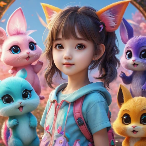 cute cartoon character,3d fantasy,child fox,children's background,fairy tale icons,kids illustration,fairy tale character,shanghai disney,agnes,cute cartoon image,laika,fairytale characters,anime 3d,the little girl,fantasy portrait,artist doll,little girl fairy,disney character,world digital painting,child fairy,Photography,General,Natural