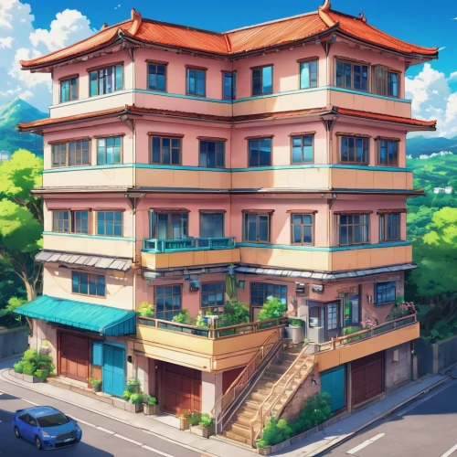 sky apartment,apartment building,apartment house,apartment complex,an apartment,apartment block,shared apartment,honolulu,apartment,apartments,residential,sanya,block balcony,japanese restaurant,balconies,kyoto,watercolor tea shop,mandarin house,private house,convenience store,Illustration,Japanese style,Japanese Style 03