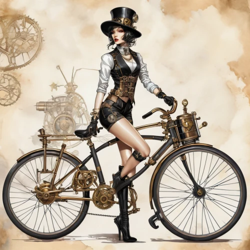 steampunk,steampunk gears,velocipede,woman bicycle,bicycle clothing,bicycle,hybrid bicycle,girl with a wheel,clockmaker,cycle sport,artistic cycling,bicycle mechanic,burning man,two wheels,two-wheels,bicycle part,bicycling,fashion illustration,bicycles,stationary bicycle,Photography,Fashion Photography,Fashion Photography 01