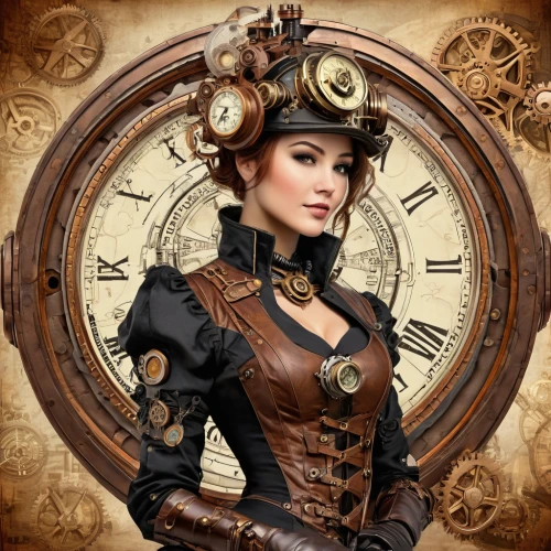 steampunk,steampunk gears,clockmaker,ladies pocket watch,watchmaker,clockwork,grandfather clock,pocket watch,victorian lady,ornate pocket watch,chronometer,victorian style,clock face,time spiral,bearing compass,the victorian era,ships wheel,pocket watches,timepiece,girl with a wheel,Conceptual Art,Fantasy,Fantasy 25