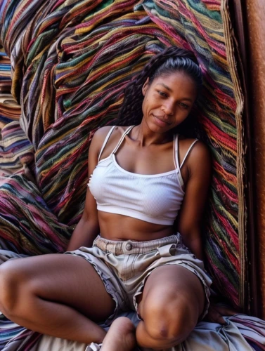 relaxed young girl,ethiopian girl,laid back,girl sitting,abs,woman laying down,ebony,meditating,girl in bed,girl lying on the grass,santana,meditative,young woman,resting,pretty young woman,cave girl,crochet,lazing around,relaxed,in shorts