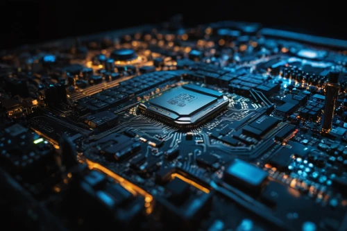 tilt shift,circuit board,circuitry,motherboard,printed circuit board,integrated circuit,random-access memory,microchips,processor,3d rendering,microchip,3d render,electronic component,computer chip,cinema 4d,3d rendered,isometric,render,computer chips,square bokeh