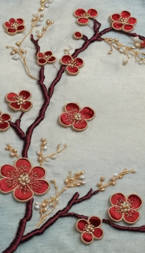 kimono fabric,embroidered leaves,vintage embroidery,embroidered flowers,embroidery,flower fabric,japanese floral background,trees with stitching,plum blossoms,embroider,chestnut tree with red flowers,sakura branch,cherry blossom branch,silk tree,flowers fabric,apple blossom branch,ornamental cherry,cherry branches,floral japanese,tapestry,Photography,Documentary Photography,Documentary Photography 03