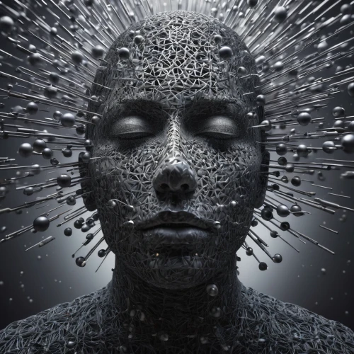 biomechanical,cybernetics,humanoid,mind-body,head woman,frequency,cyborg,fractalius,human head,meridians,consciousness,synapse,echo,becoming,transcendence,neural network,neural,immersed,virtual identity,disintegration,Photography,Artistic Photography,Artistic Photography 11