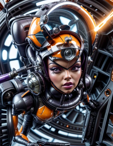 sci fiction illustration,sci fi,cybernetics,scifi,cyborg,vector girl,cg artwork,darth talon,sci - fi,sci-fi,biomechanical,cyberpunk,valerian,steampunk,operator,cyber,tracer,aquanaut,shepard,alien warrior