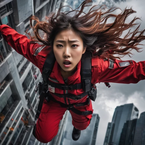 base jumping,sprint woman,flying girl,parkour,leap of faith,skycraper,skydiver,risk joy,skydiving,bungee jumping,women climber,skydive,tandem jump,red super hero,vertigo,stunt performer,girl upside down,jumping off,daredevil,scared woman,Photography,General,Natural