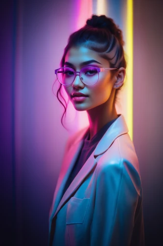 portrait background,digital painting,cyber glasses,neon light,librarian,world digital painting,neon human resources,blur office background,neon lights,neon,aura,fashion vector,neon coffee,digital art,custom portrait,neon tea,color glasses,neon makeup,girl portrait,gradient effect