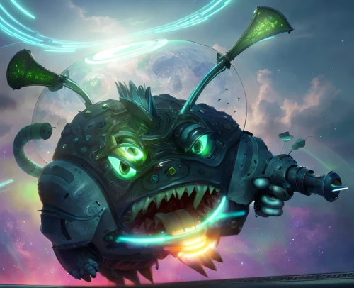 cuthulu,argus,minion hulk,poseidon god face,kraken,piranha,anglerfish,gear shaper,monsoon banner,game illustration,skylander giants,alien warrior,skylanders,medusa gorgon,angler,plankton,paysandisia archon,shaper,april fools day background,avenger hulk hero,Common,Common,Game