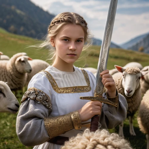 east-european shepherd,lapponian herder,pyrenean shepherd,good shepherd,sound of music,shepherd,the good shepherd,shepherds,the sheep,germanic tribes,girl in a historic way,biblical narrative characters,goatherd,valais,eufiliya,dwarf sheep,joan of arc,sheep shearer,nordic,sheep knitting,Photography,General,Natural