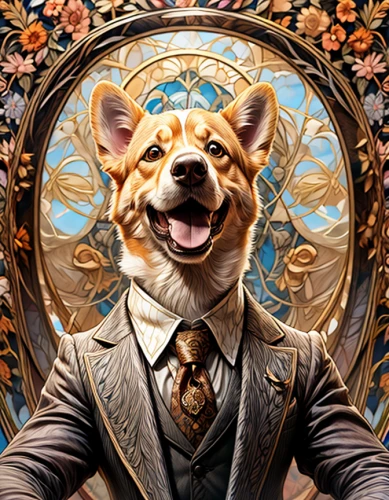dogecoin,gambler,portrait background,aristocrat,anthropomorphized animals,suit of spades,businessman,poker,fox,concierge,shiba,canidae,twitch icon,furta,collectible card game,banker,game illustration,fox hunting,a fox,businessperson