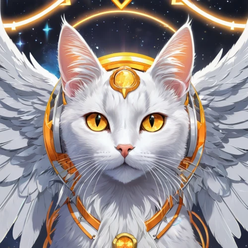 capricorn kitz,astral traveler,cat vector,silver tabby,artemis,archangel,cat warrior,nebula guardian,merlin,eris,zodiac sign libra,celestial,emperor,gryphon,emperor of space,pegasus,nova,guardian angel,libra,argus,Illustration,Japanese style,Japanese Style 03