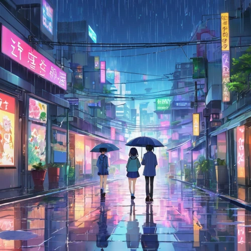 walking in the rain,umbrellas,rainy,shibuya,japanese umbrellas,tokyo,taipei,shinjuku,tokyo city,rainy day,in the rain,blue rain,rainy season,umbrella,kyoto,osaka,tokyo ¡¡,rain,harajuku,colorful city,Illustration,Japanese style,Japanese Style 03