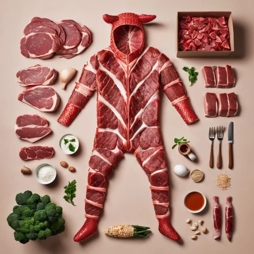 meat analogue,meat carving,meat products,butcher shop,cured meat,human body anatomy,meat chart,butchery,red meat,meat counter,human internal organ,salt-cured meat,meat,meat kane,charcuterie,raw meat,meats,borbagatto meat,salumi,meat cake,Unique,Design,Knolling