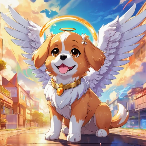 dog angel,guardian angel,angel,griffin,little angel,griffon bruxellois,love angel,angelic,business angel,crying angel,cockapoo,angel wings,angel wing,angel girl,greer the angel,uriel,mercy,cheerful dog,cute puppy,angels,Illustration,Japanese style,Japanese Style 03