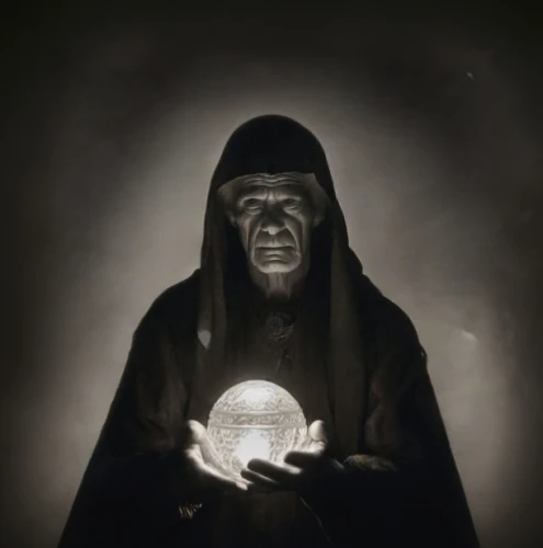 fortune teller,doctor doom,crystal ball,archimandrite,crystal ball-photography,the abbot of olib,magus,monk,shamanism,orb,shaman,darth vader,shamanic,light mask,friar,vader,magneto-optical disk,death god,prophet,occult