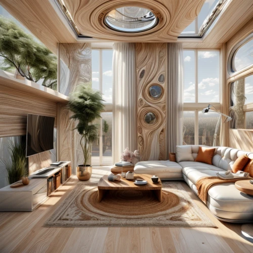 houseboat,modern living room,sky space concept,sky apartment,ufo interior,mobile home,railway carriage,living room,penthouse apartment,interiors,livingroom,futuristic architecture,3d rendering,modern decor,interior design,interior modern design,wooden windows,train car,luxury real estate,smart home