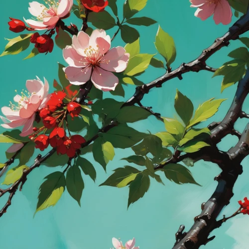 apple blossoms,blossoming apple tree,apple blossom branch,apple blossom,spring background,apple flowers,springtime background,japanese floral background,crabapple,ornamental cherry,peach tree,apple tree,cherry blossom branch,peach blossom,plum blossoms,cherry branches,cherry tree,apple trees,crab apple,apple tree flowers,Conceptual Art,Oil color,Oil Color 04