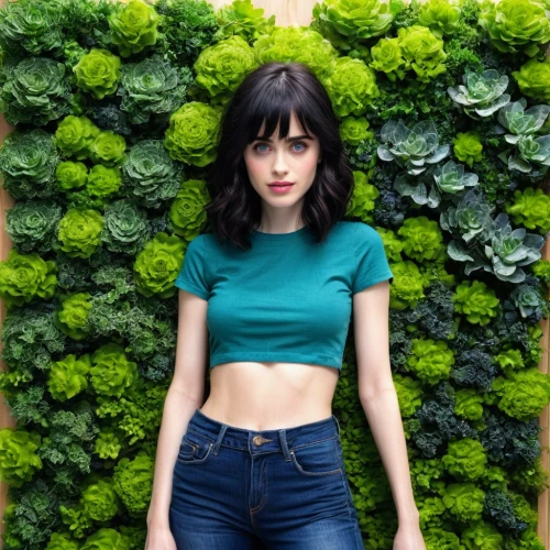 in green,crop top,denim background,green,background ivy,ivy,green wallpaper,floral background,jeans background,green background,bangs,pine green,denim,green living,green and blue,green plants,kale,ivy frame,broccoli,groundcover,Photography,Fashion Photography,Fashion Photography 25