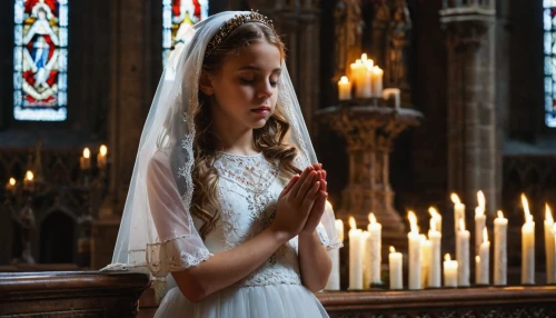 holy communion,girl praying,first communion,jessamine,candlemas,blonde in wedding dress,the angel with the veronica veil,girl in white dress,christening,wedding photography,infant baptism,woman praying,eucharist,silver wedding,praying woman,communion,wedding details,girl in a historic way,wedding dress,bridal,Photography,General,Fantasy