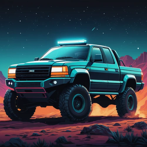 desert run,desert safari,ford ranger,4 runner,raptor,ford bronco,ford expedition,off-road outlaw,retro vehicle,ford excursion,pickup-truck,ranger,toyota 4runner,dodge dakota,defender,subaru rex,ford explorer,honda ridgeline,ford bronco ii,monster truck,Conceptual Art,Fantasy,Fantasy 32