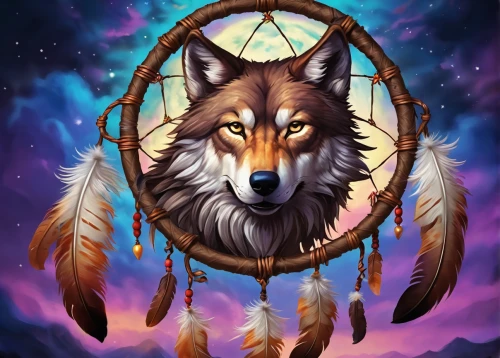 constellation wolf,howling wolf,dream catcher,dreamcatcher,howl,wolf,shamanic,canidae,coyote,shamanism,native american indian dog,wolves,gray wolf,red wolf,pentacle,bohemian shepherd,totem,wind chime,european wolf,wolfdog,Conceptual Art,Fantasy,Fantasy 31