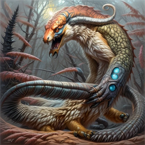 wyrm,basilisk,serpent,forest dragon,venomous snake,cobra,cynorhodon,cuthulu,emperor snake,predation,loukaniko,draconic,fantasy art,snakebite,painted dragon,posavac hound,temperowanie,lungless salamander,dragon li,kobold