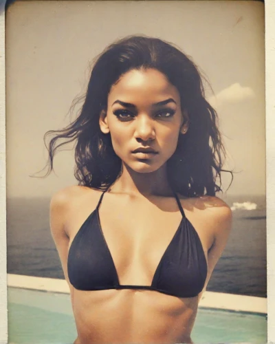 ebony,polaroid,swimsuit top,black woman,beach background,two piece swimwear,african american woman,beautiful african american women,black models,swimwear,brazilianwoman,swim suit,polaroid pictures,bathing suit,swimsuit bottom,summer background,black skin,black women,maillot,maria bayo