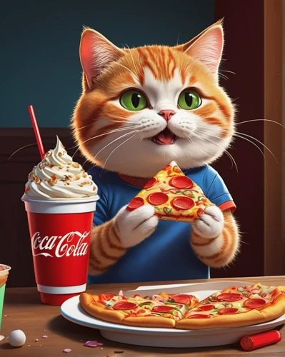 cartoon cat,pizza hut,cat vector,cute cat,cat image,cat cartoon,funny cat,cat,the cat and the,tom cat,red cat,order pizza,pizza service,cat's cafe,animal feline,cat food,red whiskered bulbull,cute cartoon image,feline,kids' meal,Illustration,American Style,American Style 01
