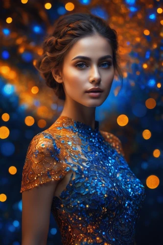 mystical portrait of a girl,bokeh effect,luminous,colorful foil background,background bokeh,visual effect lighting,digital compositing,colorful background,bokeh lights,photoshop manipulation,image manipulation,portrait background,blue enchantress,bokeh,cinderella,portrait photography,colorful light,colored lights,light reflections,cobalt blue